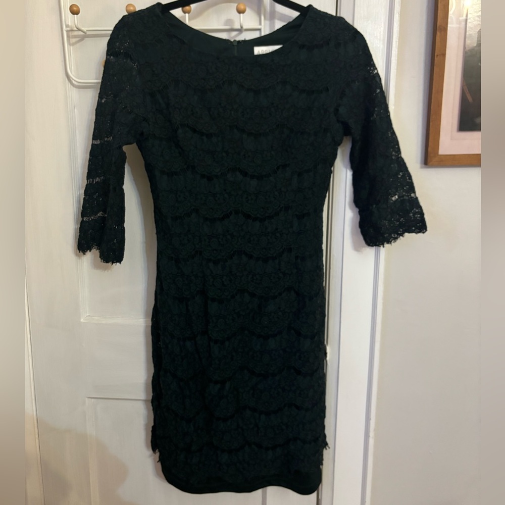 Apricot green lace dress